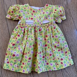 Talbots Kids 12 months Yellow floral print dress